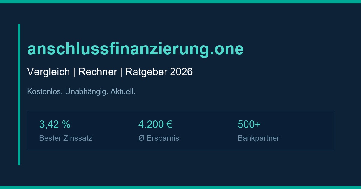 Anschlussfinanzierung One
