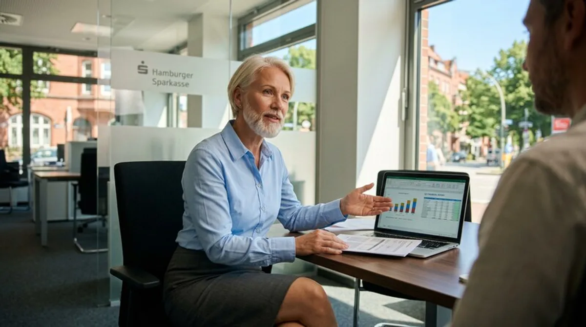 Bankberaterin erklärt Finanzierungsoptionen