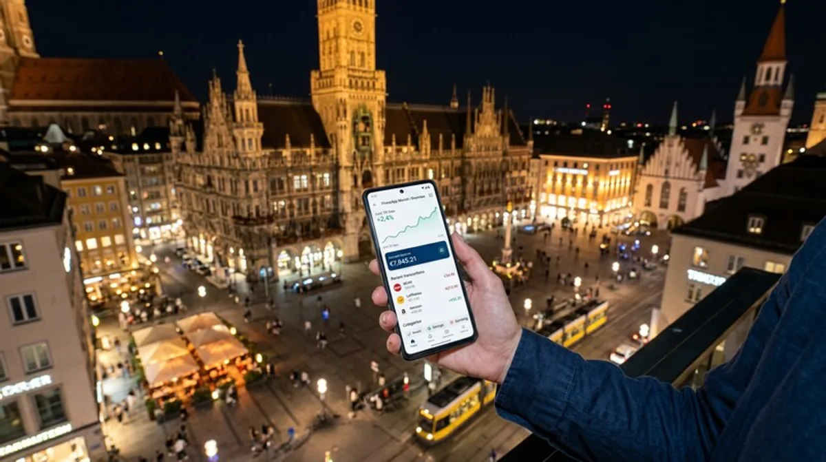 Handy display app finanz tippt nah finger muenchen